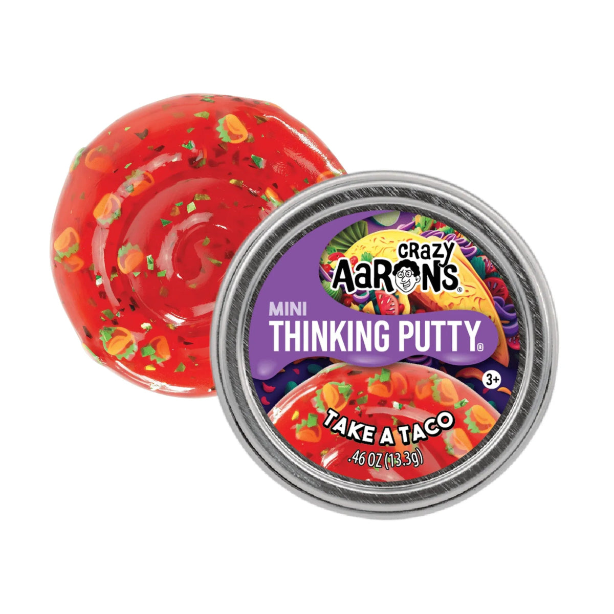 Crazy Aarons Take a Taco Mini 2 Inch Thinking Putty Tin - Owl & Goose Gifts