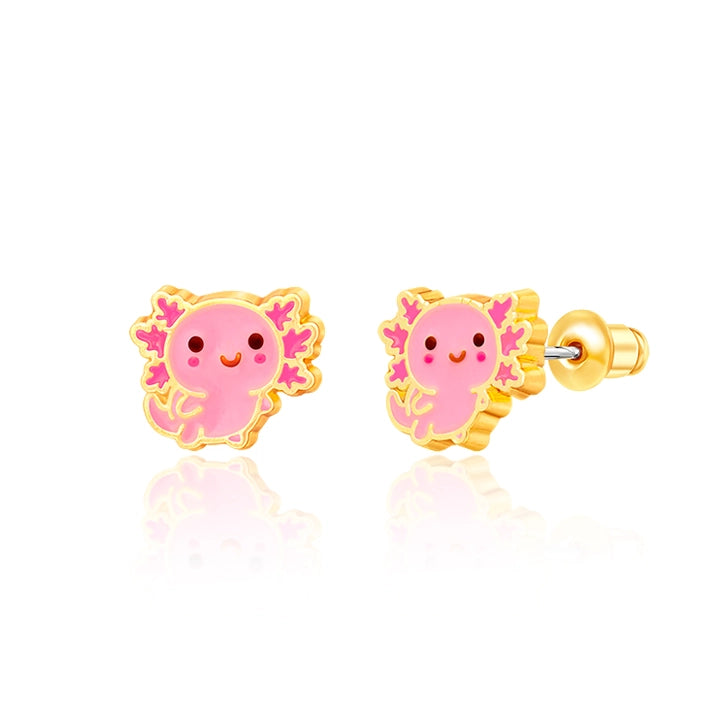 Girl Nation: Axolotl Love Cutie Stud Hypoallergenic Earrings