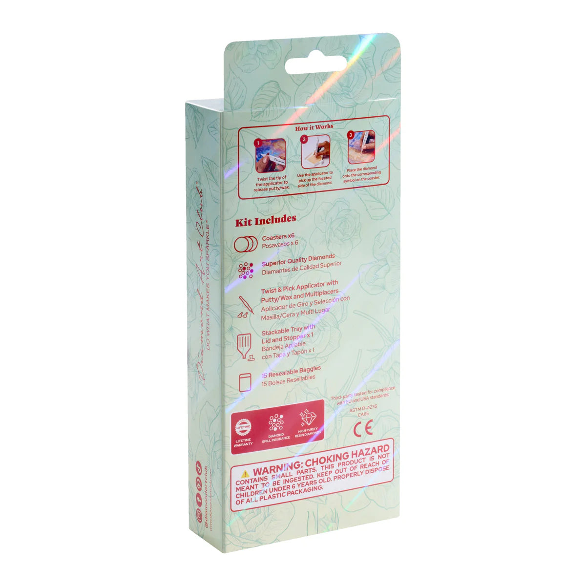 Diamond Art Club Coasters - Blooms Diamond Painting Kit