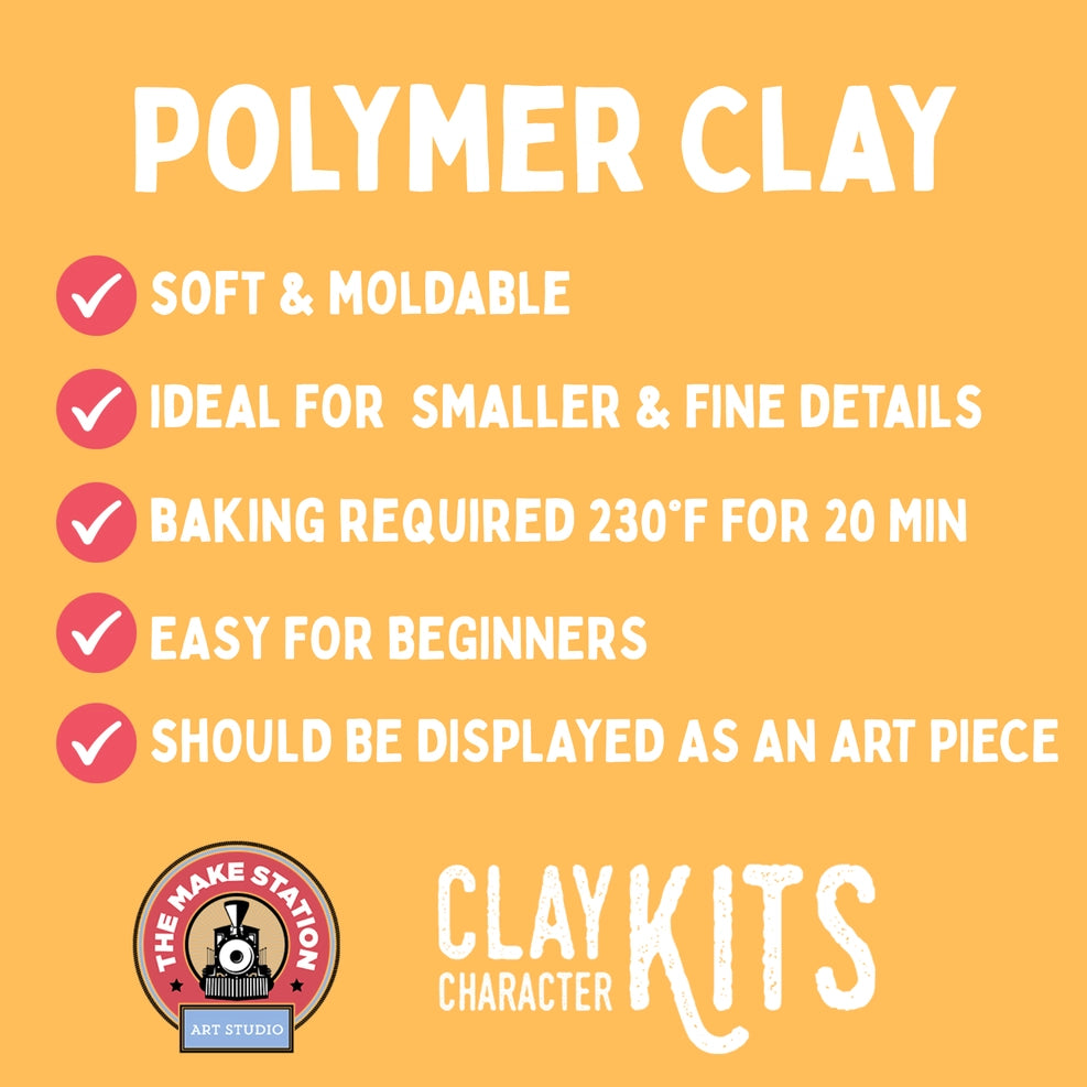 The Make Station DIY Polymer Clay Kit: Ruby the Red Panda