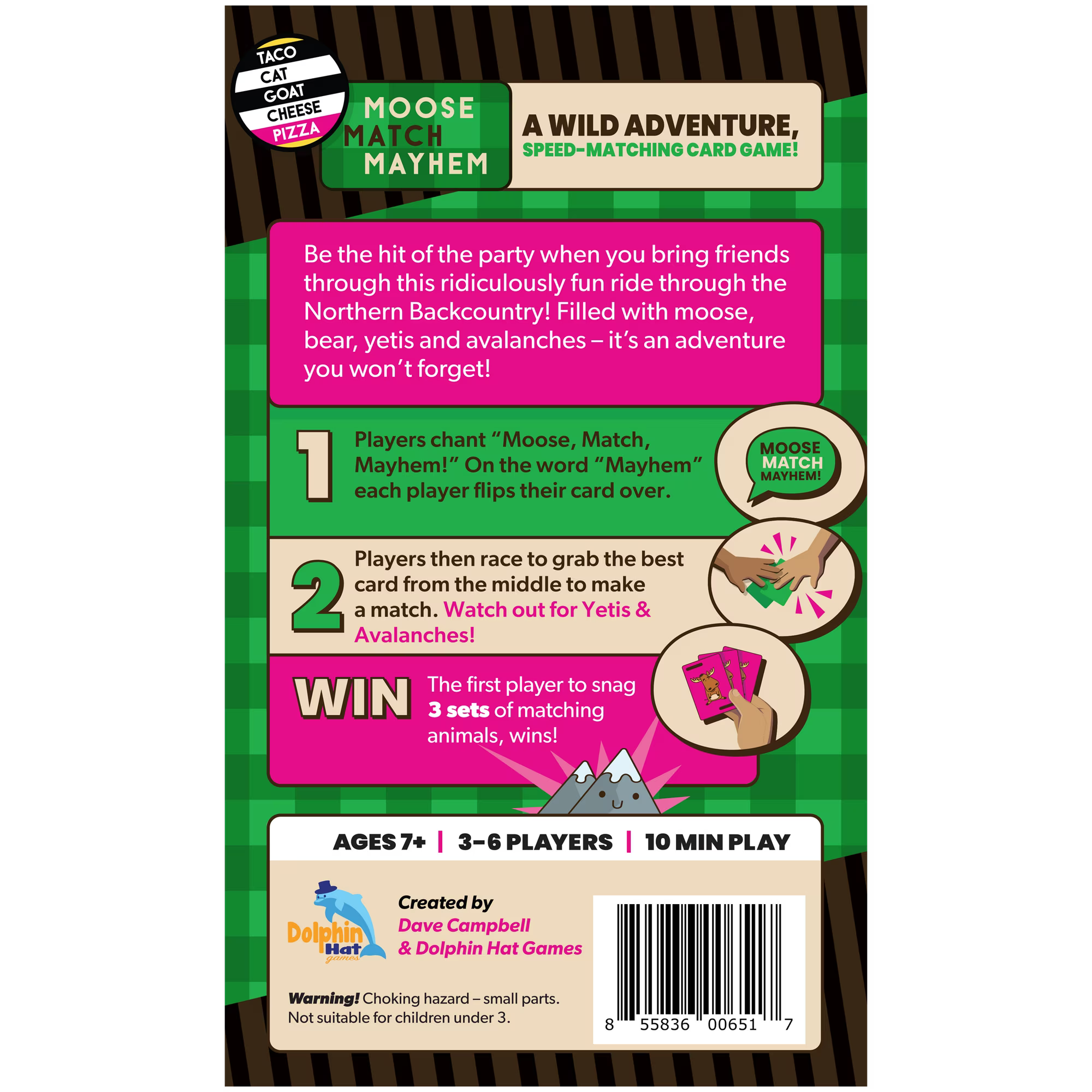 Taco Cat Games - Moose Match Mayhem Family Card Game