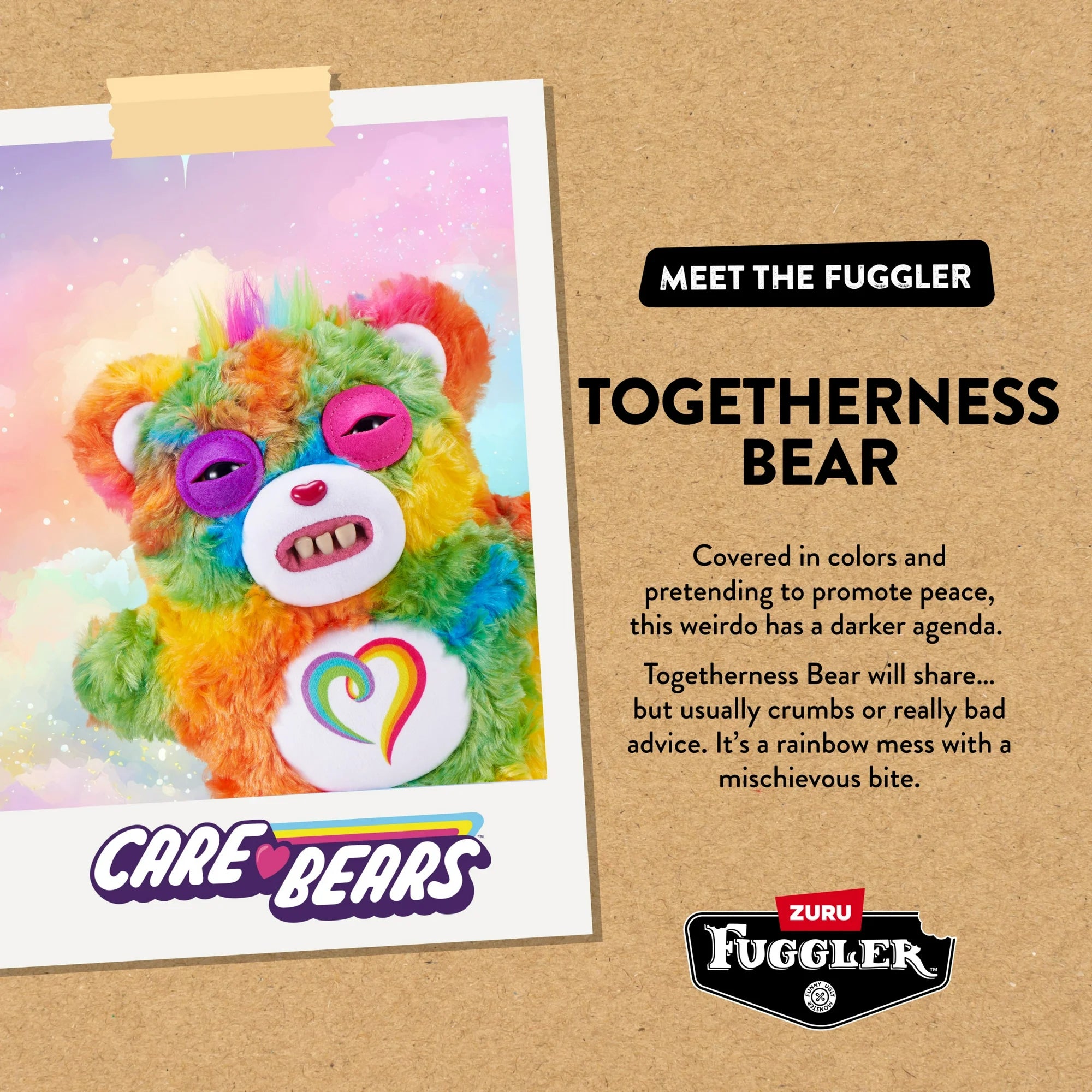 Zuru Fugglers 9 Inch Care Bears - Togetherness Bear