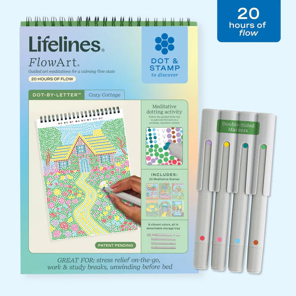 Lifelines FlowArt Dot-By-Letter - Cozy Cottage - Meditative Art