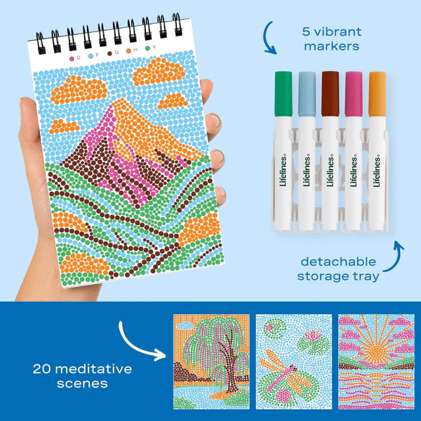 Lifelines FlowArt MINI Dot-By-Letter - Nature's Wonders - Meditative Art