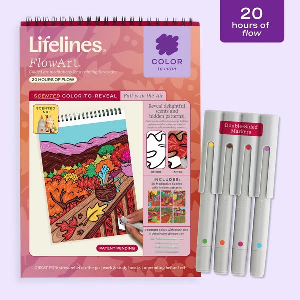 Lifelines FlowArt Color-To-Reveal - Fall Is In The Air - Scented Meditative Art
