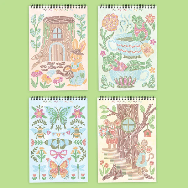Lifelines FlowArt Trace-By-Line - Woodland Whimsy - Meditative Art