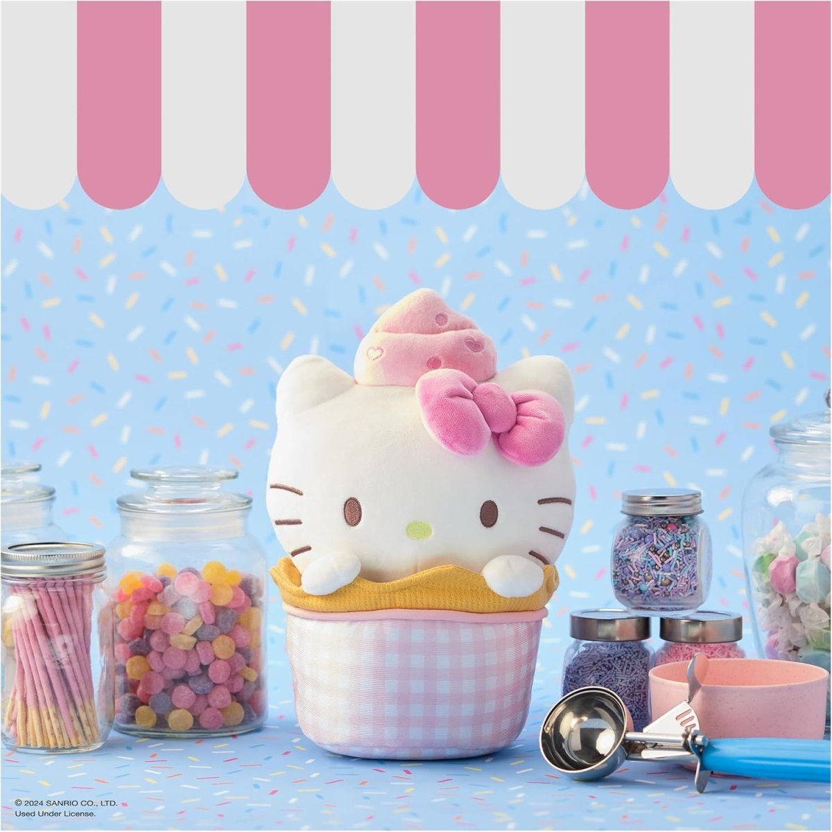 Sanrio 10 Inch Hello Kitty Ice Cream Plush Toy by GUND - Owl & Goose Gifts