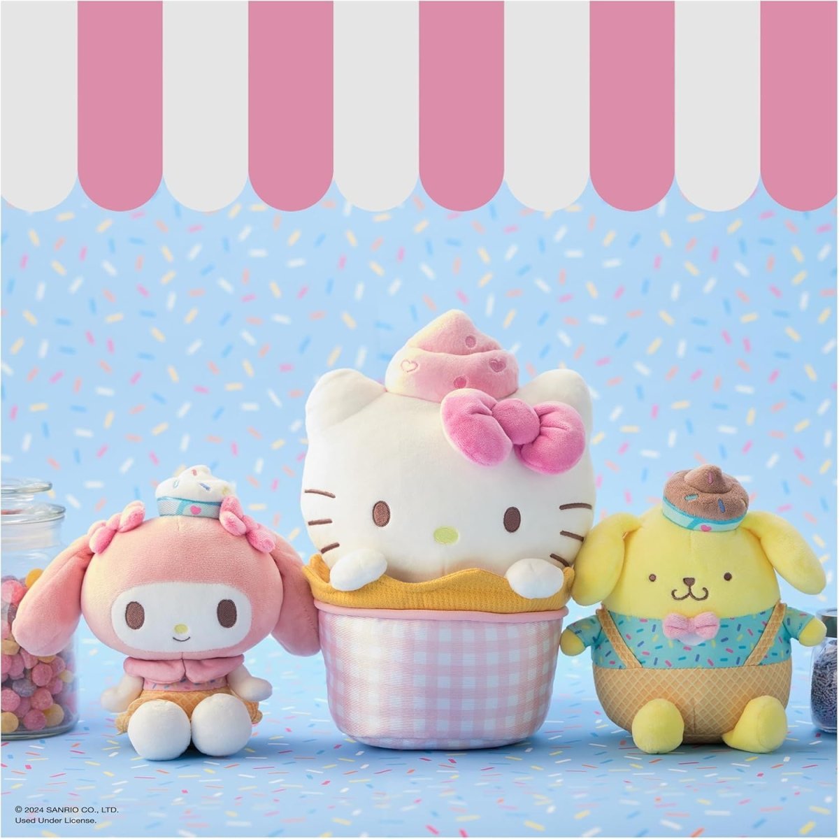 Sanrio 10 Inch Hello Kitty Ice Cream Plush Toy by GUND - Owl & Goose Gifts