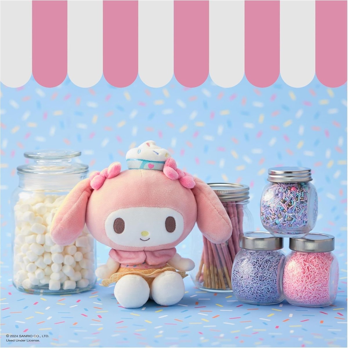 Sanrio 6 Inch My Melody Ice Cream Plush Toy by GUND - Owl & Goose Gifts