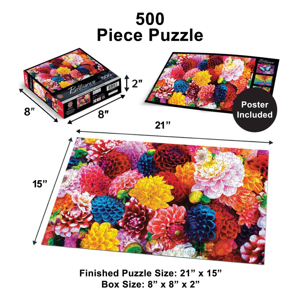 MasterPieces Brilliance Beautiful Blooms - 500 Piece Jigsaw Puzzle