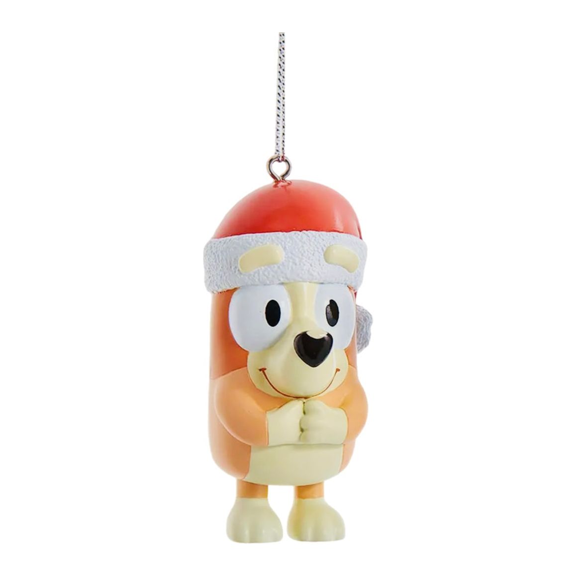 Bluey and Friends 3" Character Christmas Ornament - BINGO WITH SANTA HAT - Owl & Goose Gifts