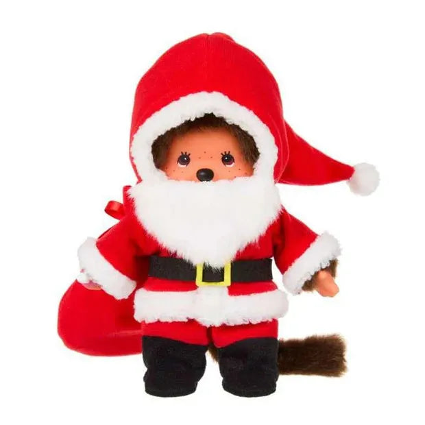 Monchhichi 8 Inch Santa Claus Boy Plush Doll Toy