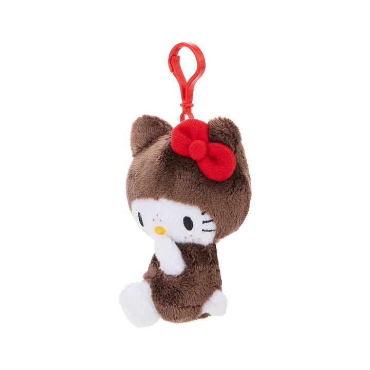 Monchhichi x Hello Kitty 4.7 Inch Hello Kitty in Overalls Big Head Plush Clip