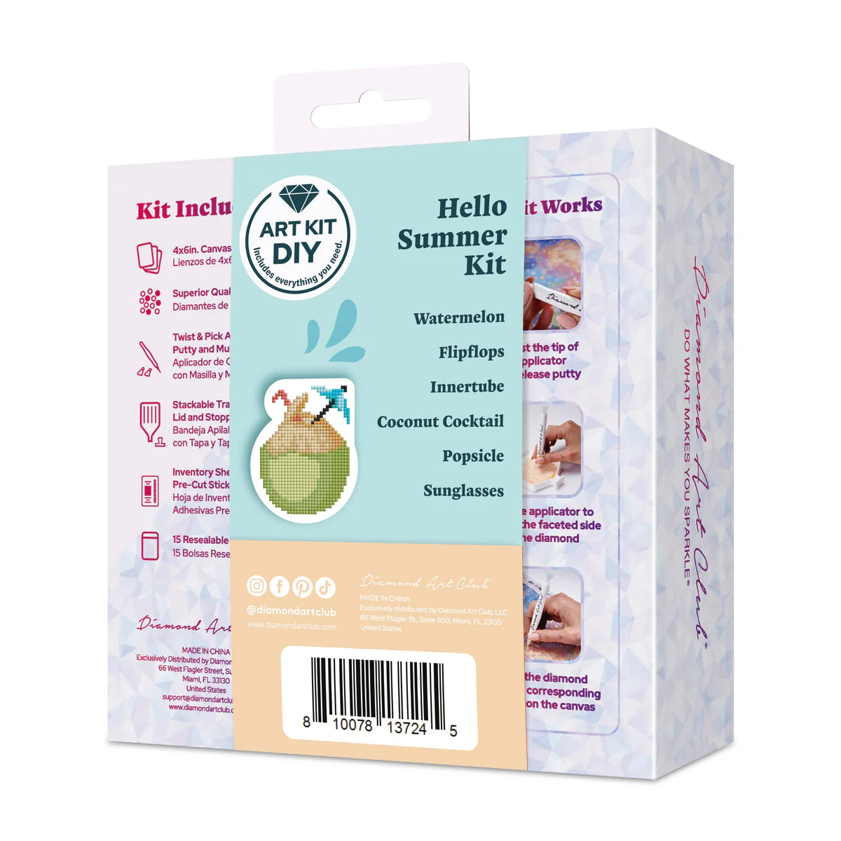 Diamond Art Club Mini Dazzles - Hello Summer Diamond Painting Kit