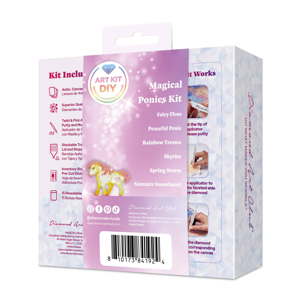 Diamond Art Club Mini Dazzles - Magical Ponies Diamond Painting Kit