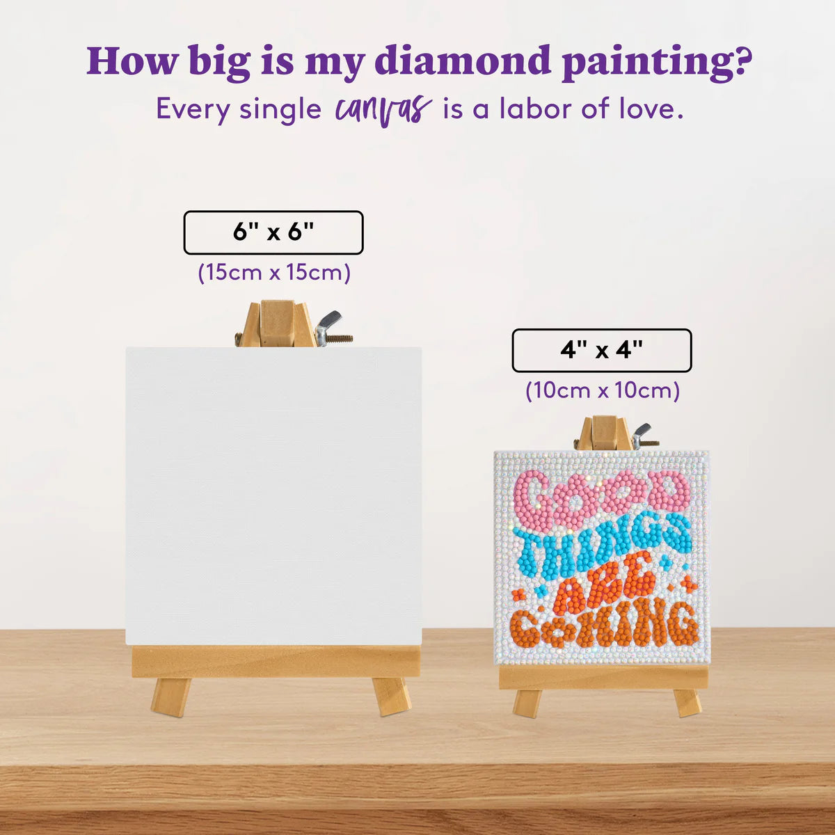 Diamond Art Club Mini Easels - Good Things Are Coming Diamond Painting Kit