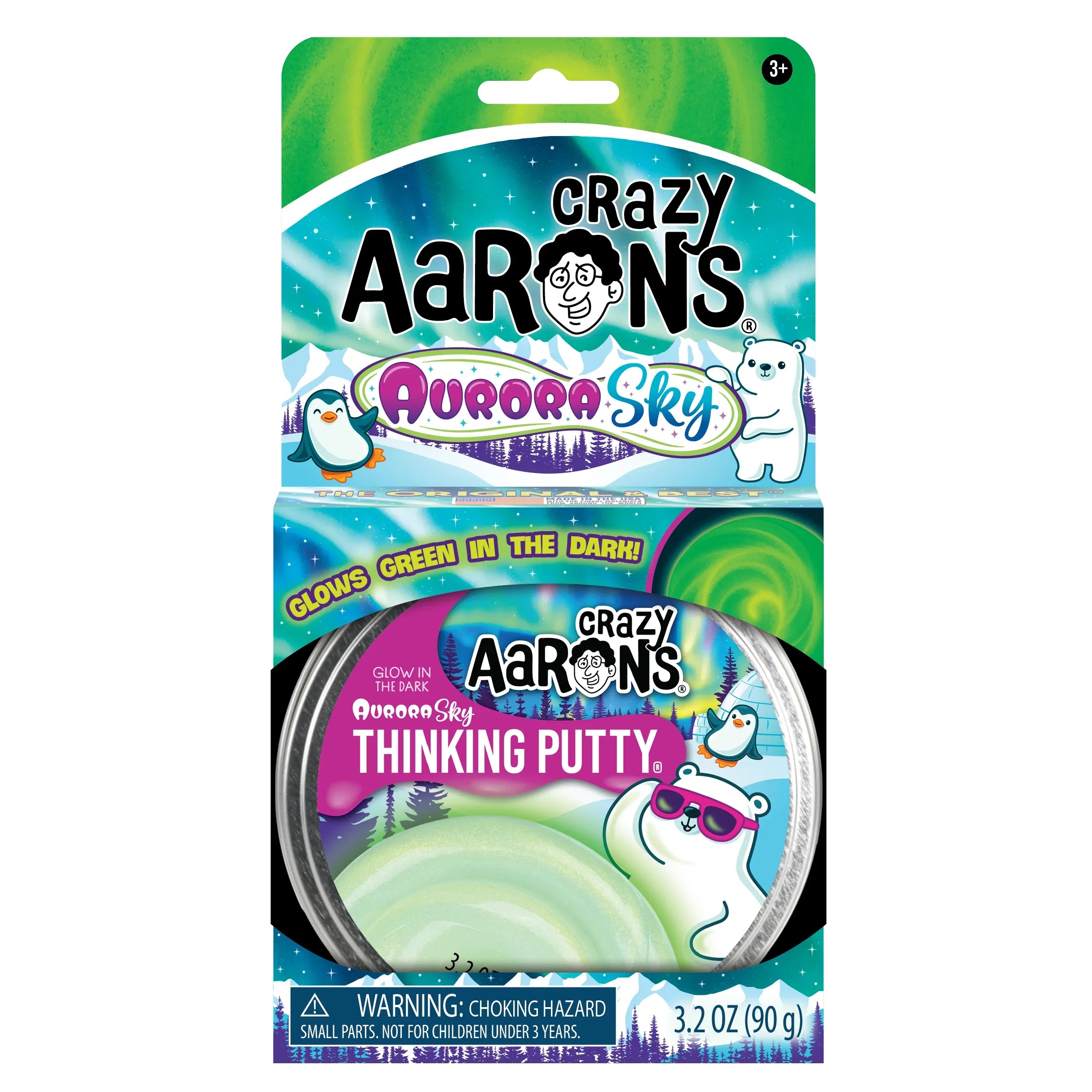 Crazy Aarons Aurora Sky Full Size 4 Inch Thinking Putty Tin
