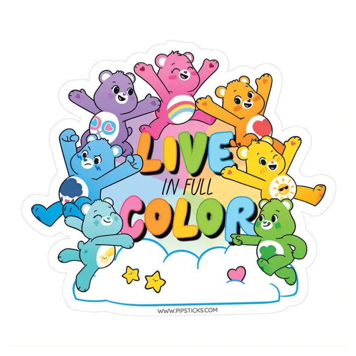 Pipsticks + Care Bears Live in Full Color Vinyl Sticker - Owl & Goose Gifts