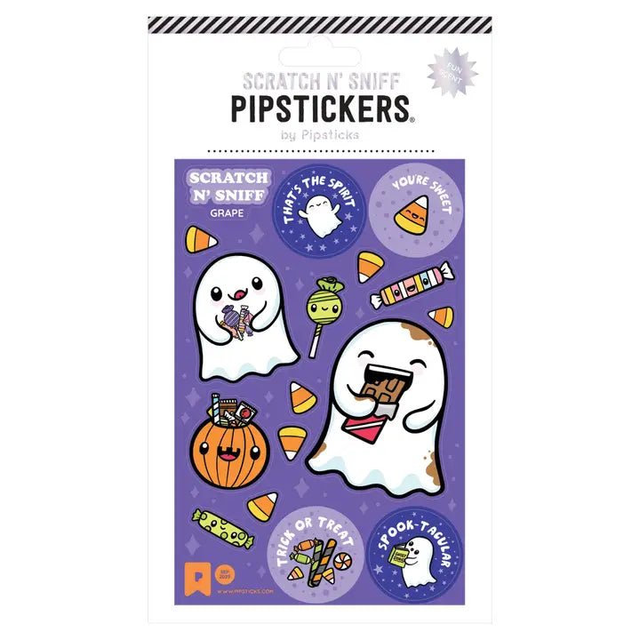 Pipsticks That's The Spirit Halloween Scratch N' Sniff Stickers - Grape - Owl & Goose Gifts