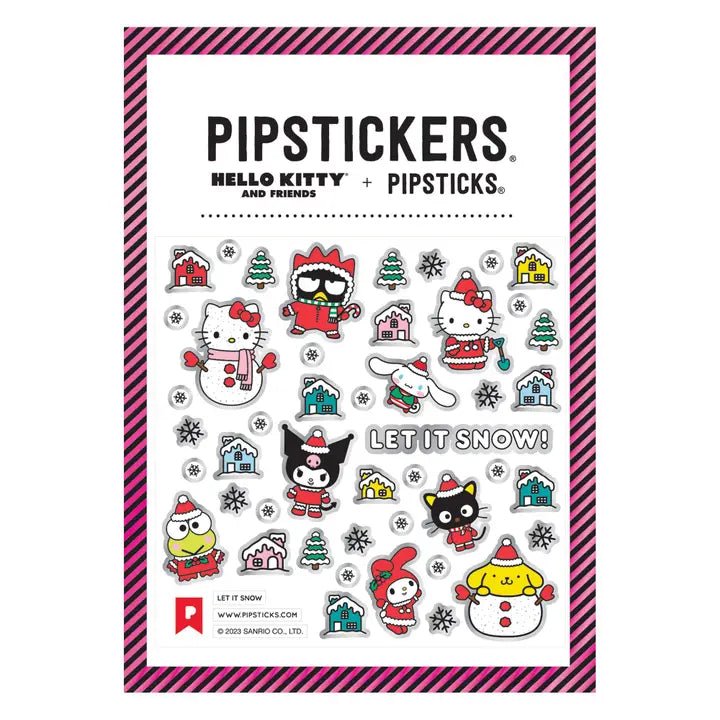 Pipsticks + Hello Kitty Let It Snow Holiday Sticker Sheet - Owl & Goose Gifts