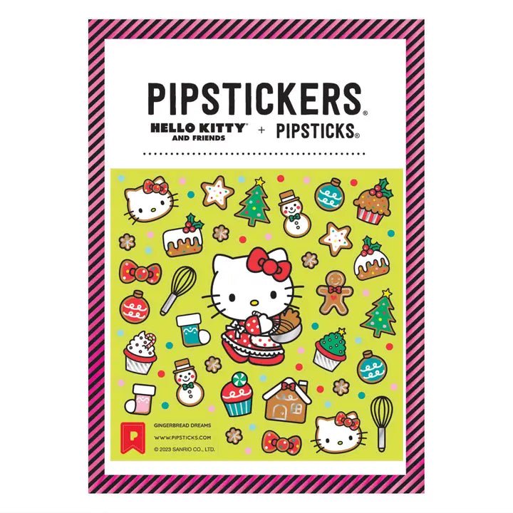 Pipsticks + Hello Kitty Gingerbread Dreams Holiday Sticker Sheet - Owl & Goose Gifts