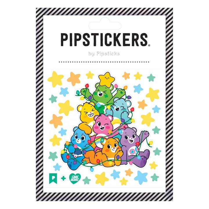 Pipsticks + Care Bears Fuzzy Christmas Tree Holiday Sticker - Owl & Goose Gifts