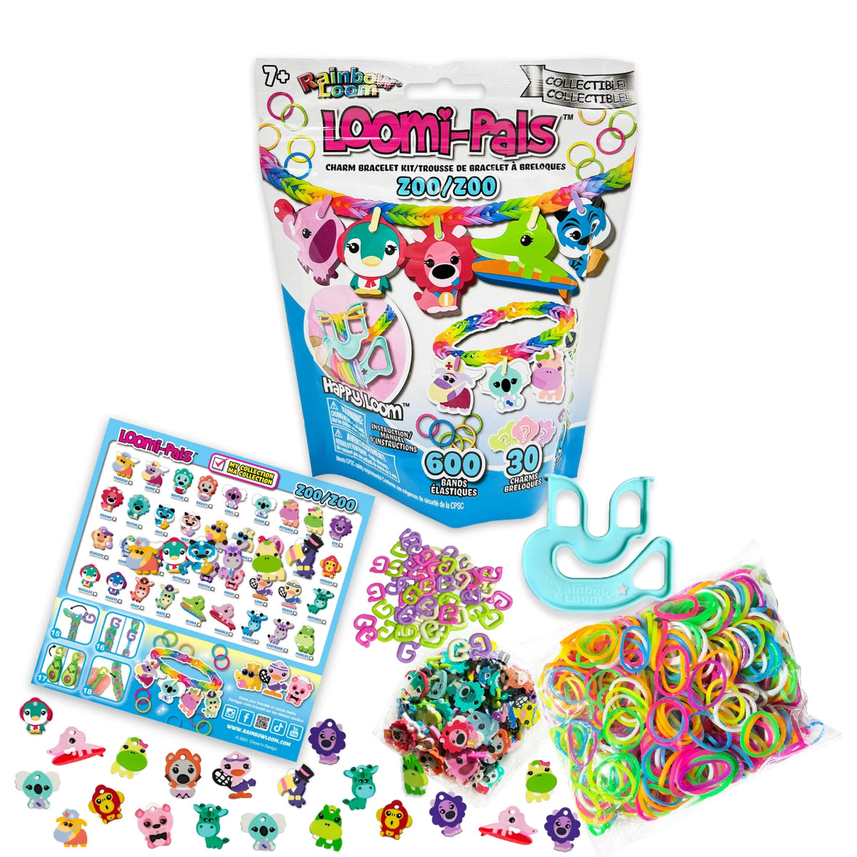Rainbow Loom Loomi - Pals® Charm Bracelet Kit - Zoo - Owl & Goose Gifts