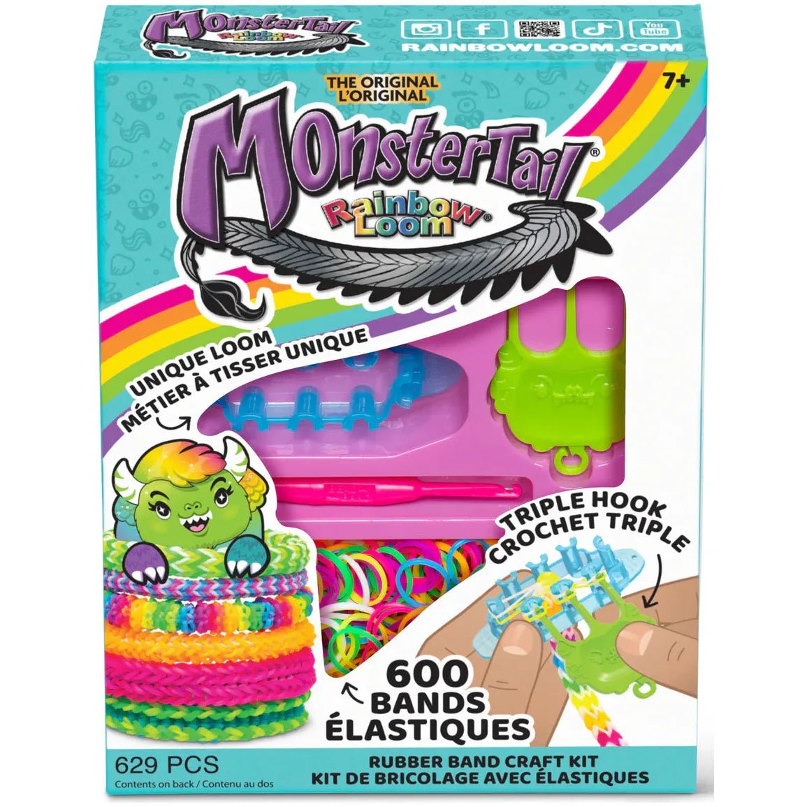 Rainbow Loom Monster Tail Bracelet Kit - Owl & Goose Gifts