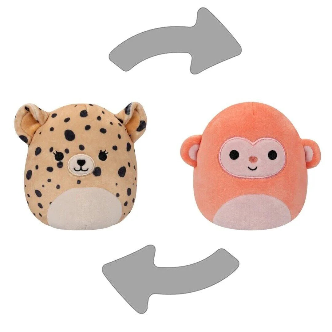 Squishmallow 5 Inch Lexie the Cheetah and Elton the Monkey Flip a Mallow Plush Toy *FINAL SALE*