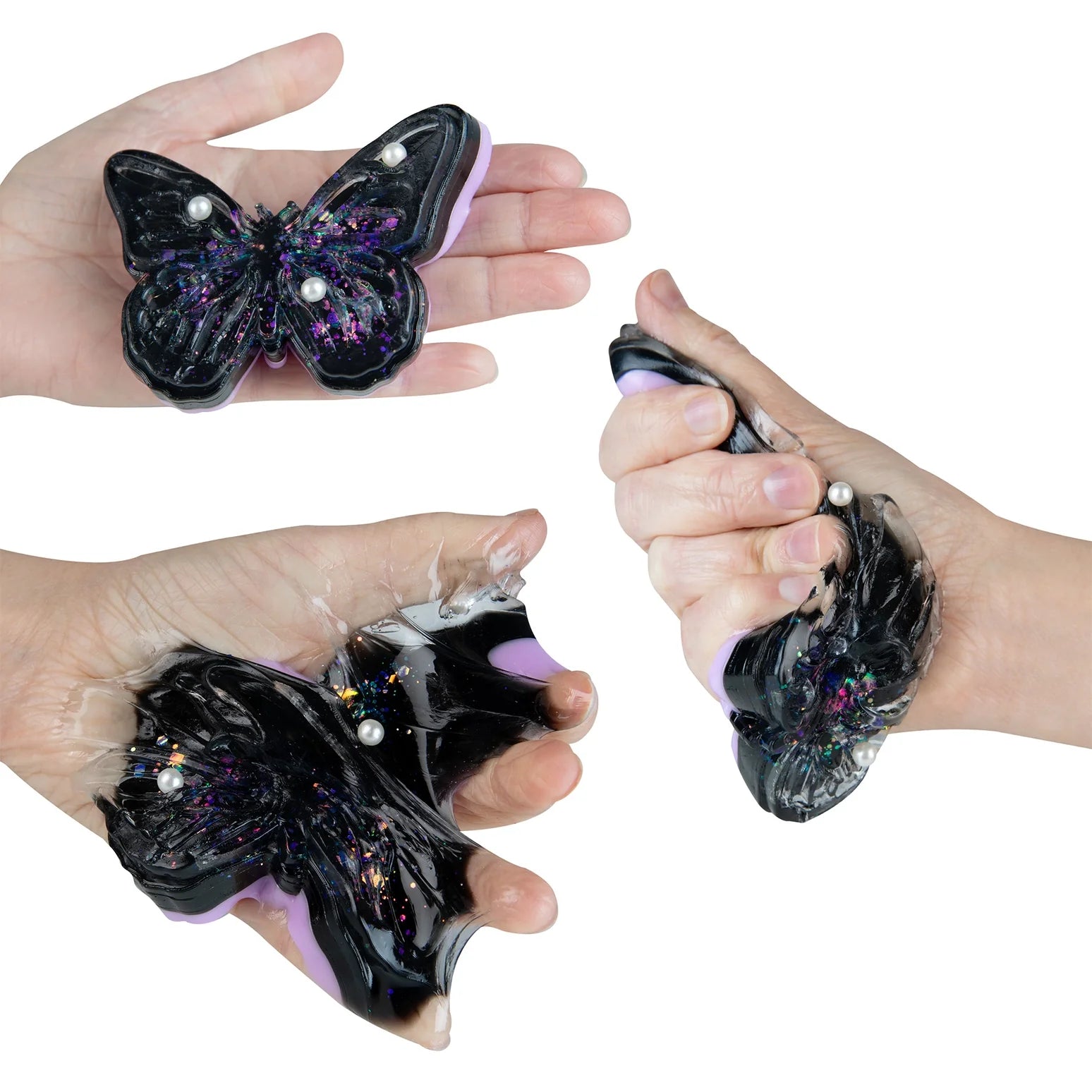 ORB Curiosities Taba-licious Glitter Butterflies Taba Squishy Sensory Toy - STYLES VARY