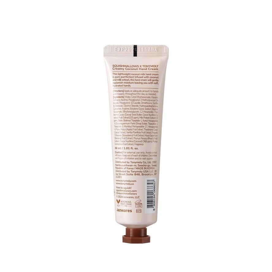Squishmallow X TONYMOLY Cam's Creamy Coconut Milk Hand Cream - Owl & Goose Gifts
