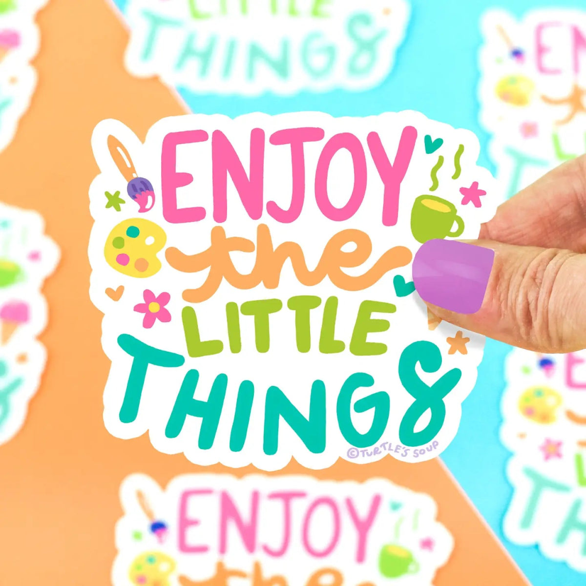 Turtle's Soup Enjoy The Little Things Vinyl Sticker - Owl & Goose Gifts