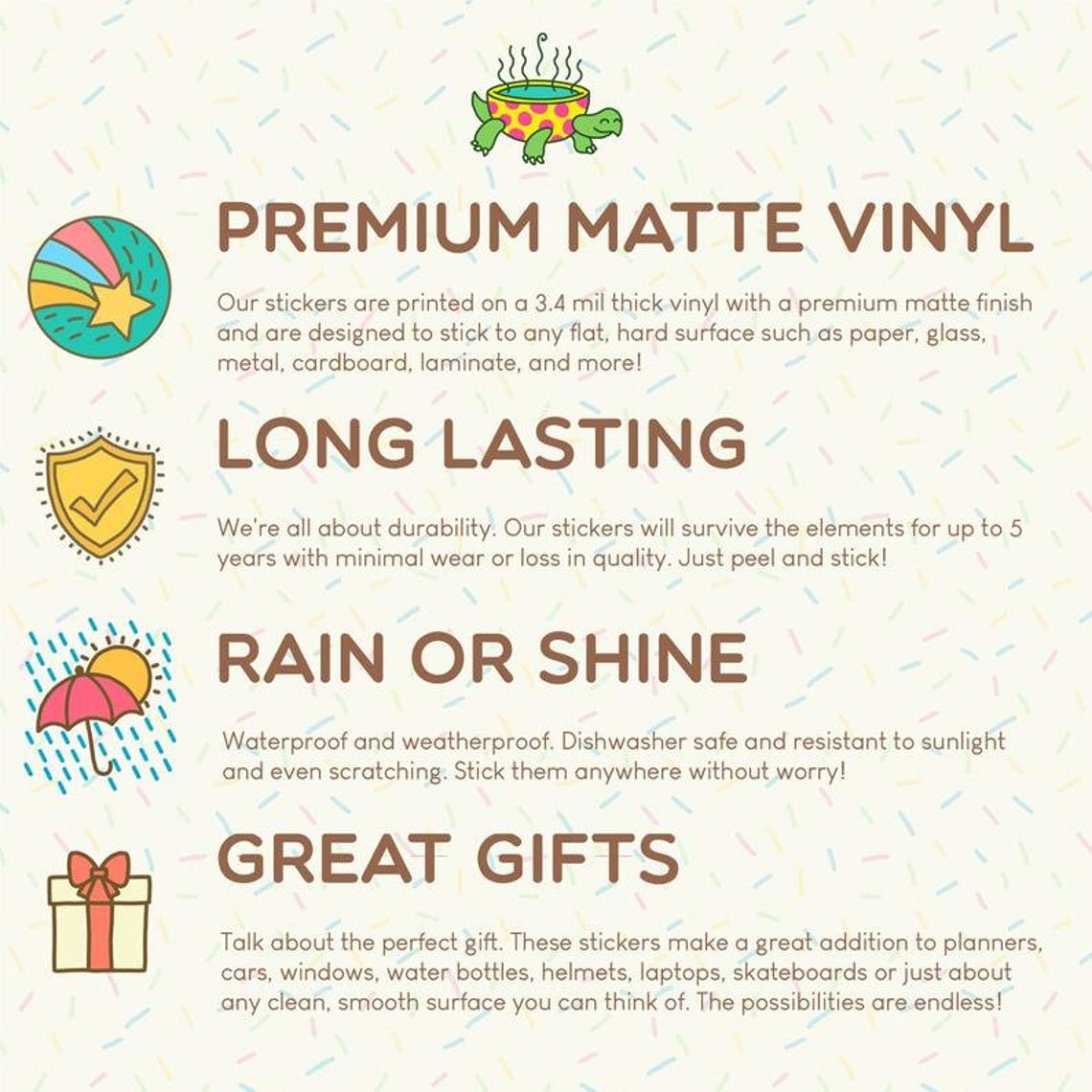 Turtle's Soup Orange Tabby Cat Love Valentine Vinyl Sticker - Owl & Goose Gifts