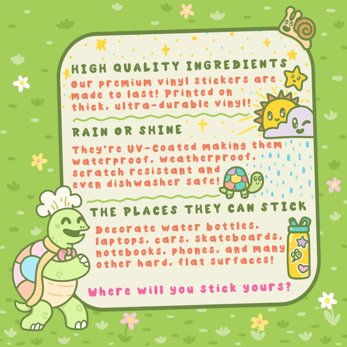 Turtle's Soup Too Coo Vinyl Sticker - Owl & Goose Gifts