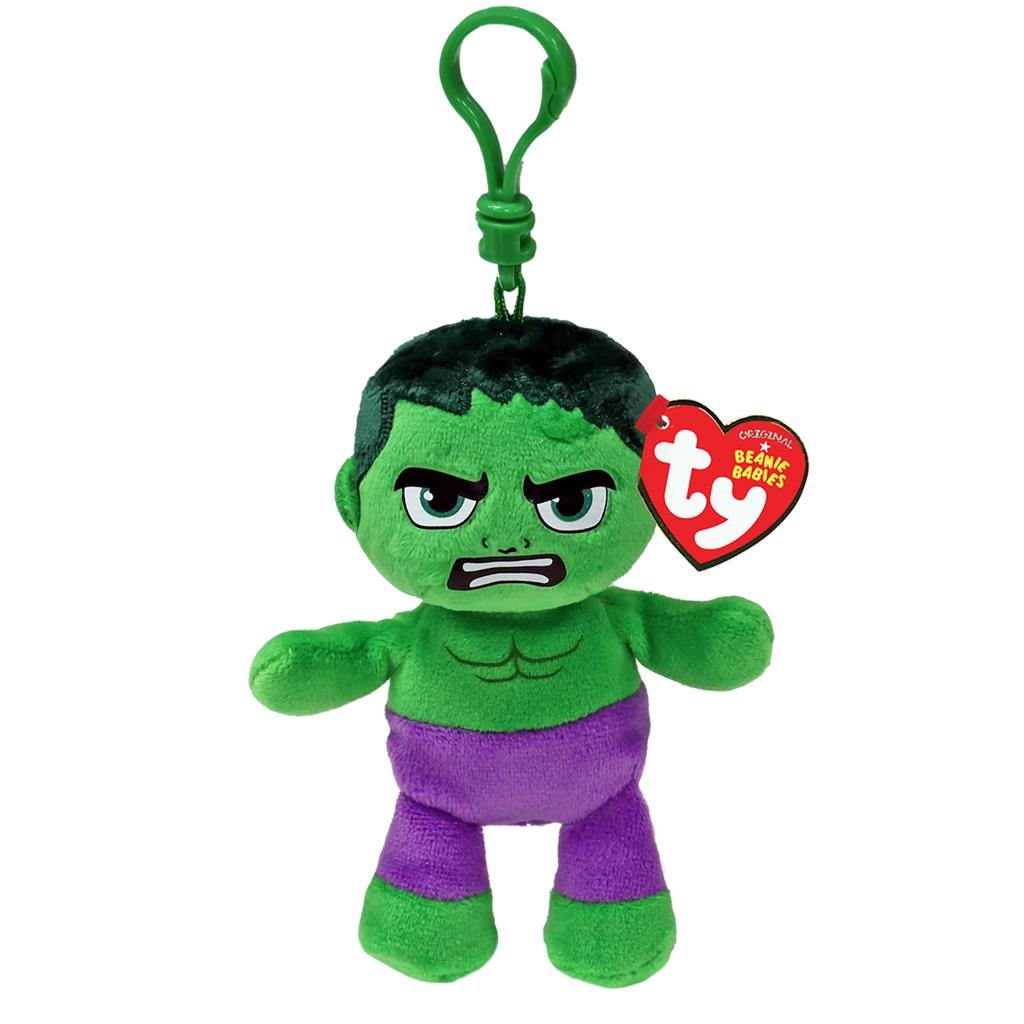 Ty Beanie Babies 4 Inch Marvel Hulk Plush Clip - Owl & Goose Gifts