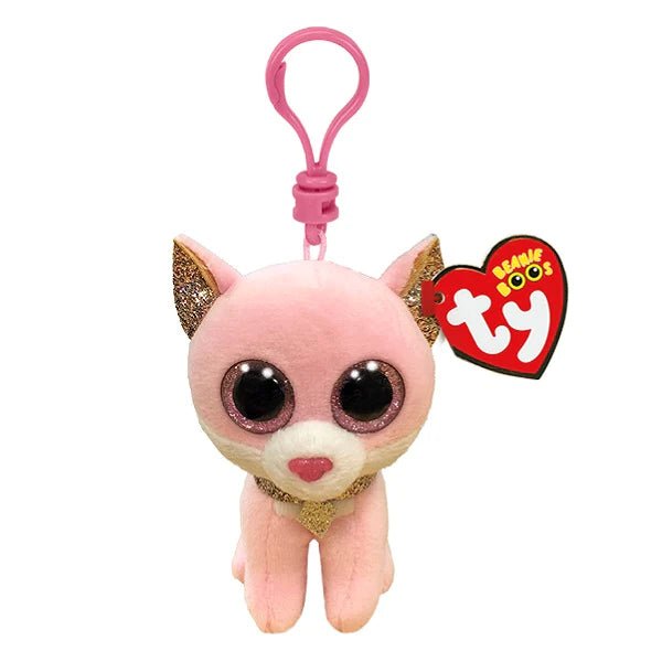 Ty Beanie Boos 3 Inch Fiona the Pink Cat Plush Clip - Owl & Goose Gifts