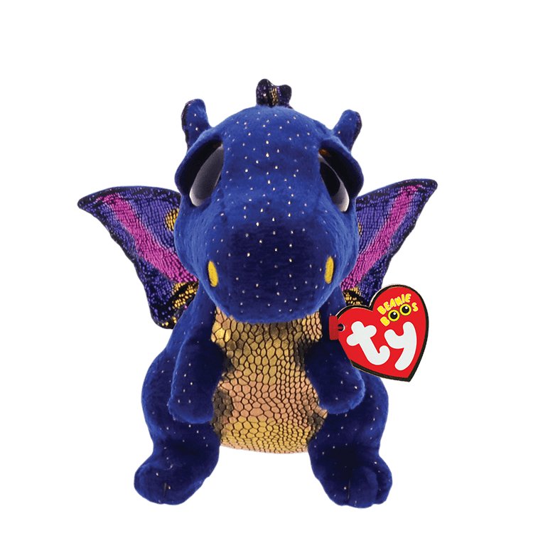 Ty Beanie Boos 6 Inch Saffire the Dragon Plush Toy - Owl & Goose Gifts