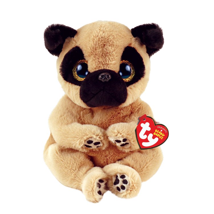 Ty Beanie Bellies 8 Inch Izzy the Pug Plush Toy - Owl & Goose Gifts