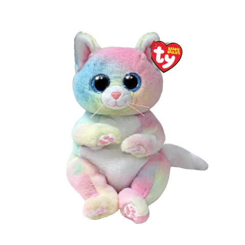Ty Beanie Bellies 8 Inch Jenni the Rainbow Cat Plush Toy - Owl & Goose Gifts