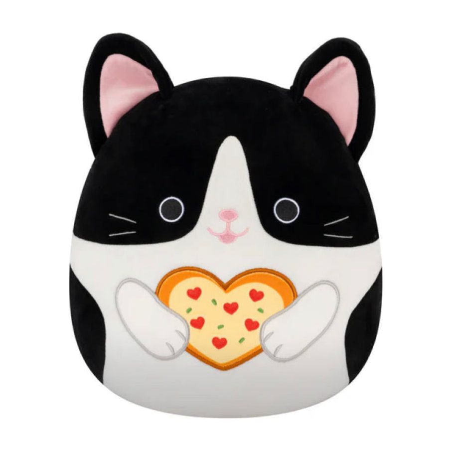 Squishmallow 5 Inch Cicely the Tuxedo Cat with Heart Pizza Valentine Plush Toy