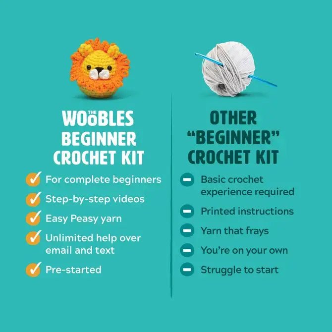 The Woobles Hello Kitty Beginner Crochet Kit - Owl & Goose Gifts