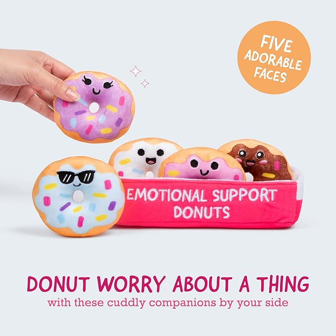 Emotional Support Donuts Set of 5 Plush Toys by What Do You Meme - Owl & Goose Gifts