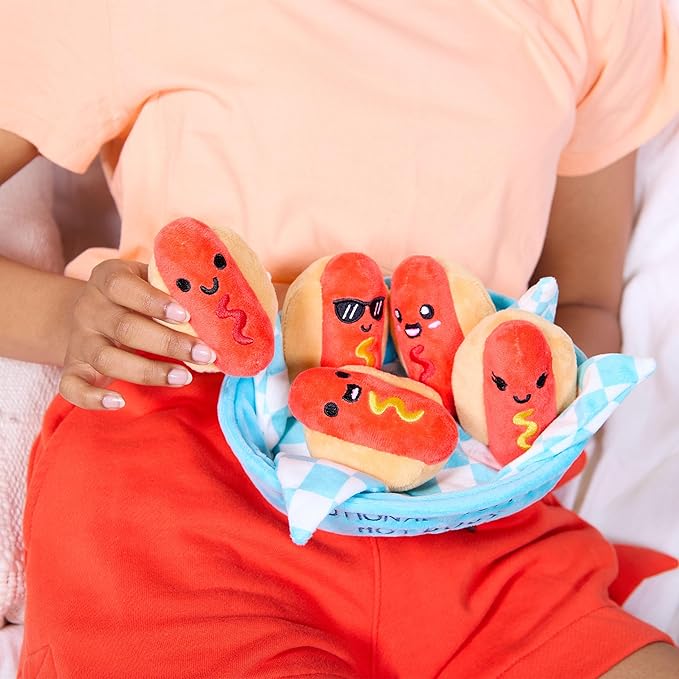 Emotional Support Hot Dogs Set of 5 Plush Toys by What Do You Meme - Owl & Goose Gifts