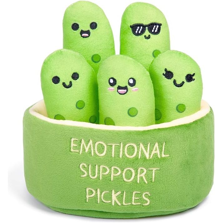 Emotional Support Pickles Set of 5 Plush Toys by What Do You Meme - Owl & Goose Gifts