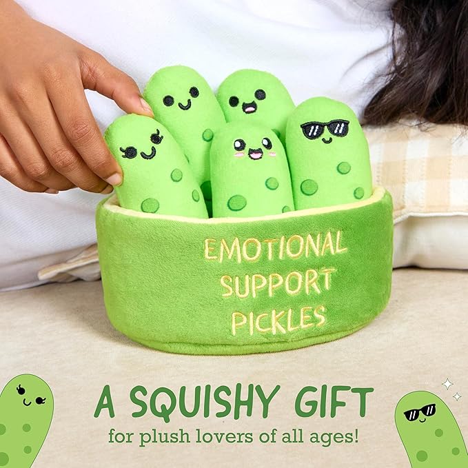 Emotional Support Pickles Set of 5 Plush Toys by What Do You Meme - Owl & Goose Gifts