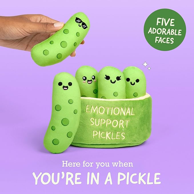 Emotional Support Pickles Set of 5 Plush Toys by What Do You Meme - Owl & Goose Gifts