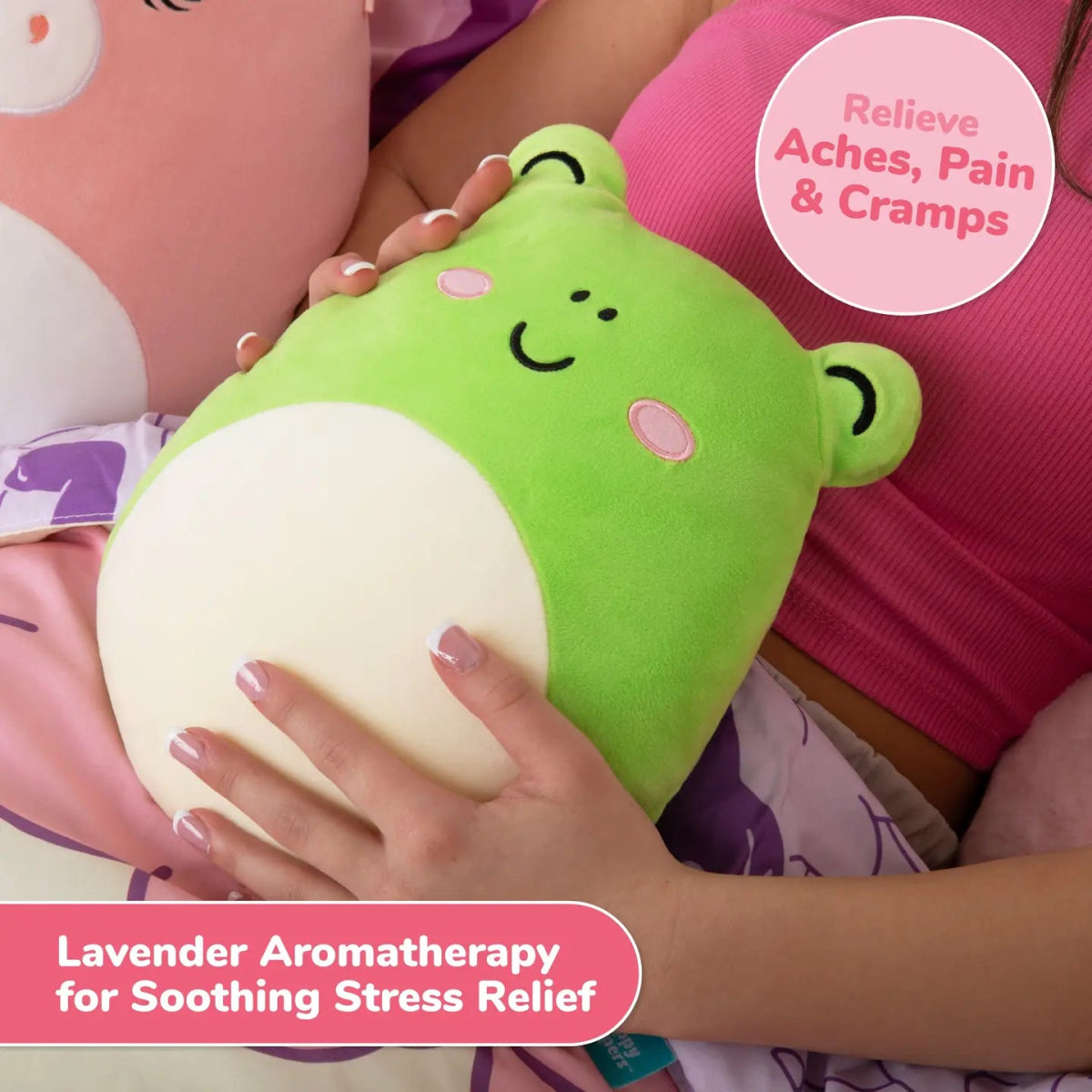 Squishmallow Wendy the Frog Heating Pad by What Do You Meme - Owl & Goose Gifts