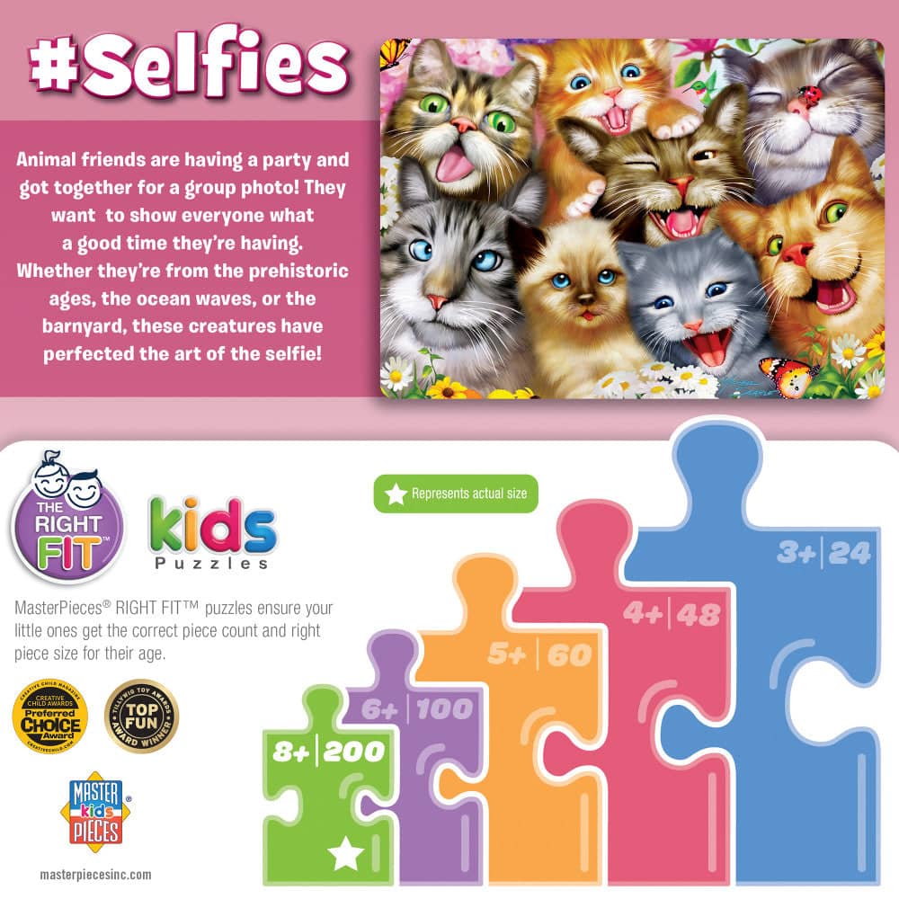 MasterPieces Selfies Pretty Kitties - 200 Piece Jigsaw Puzzle