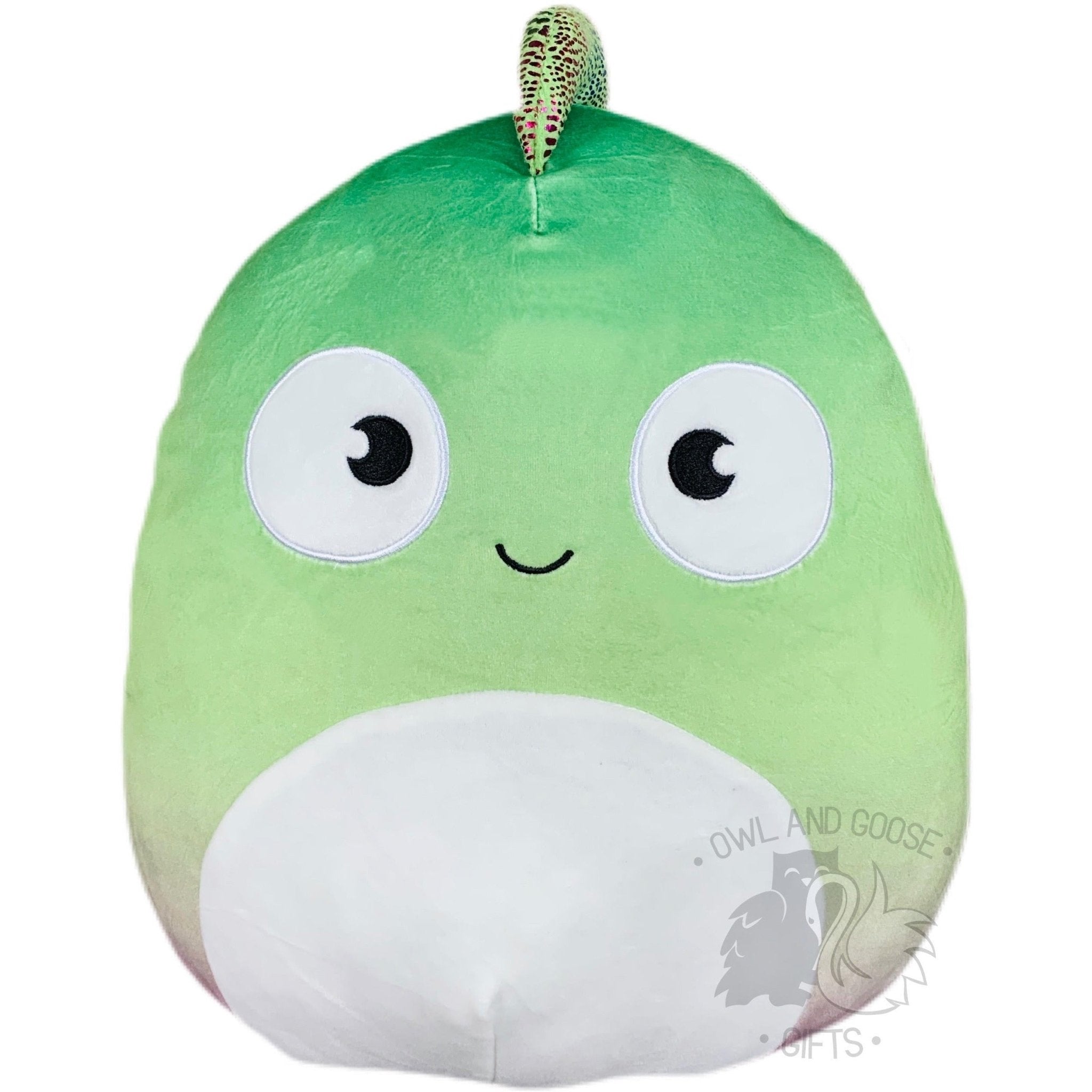Squishmallow 12 Inch Denton the Chameleon Plush Toy - Owl & Goose Gifts