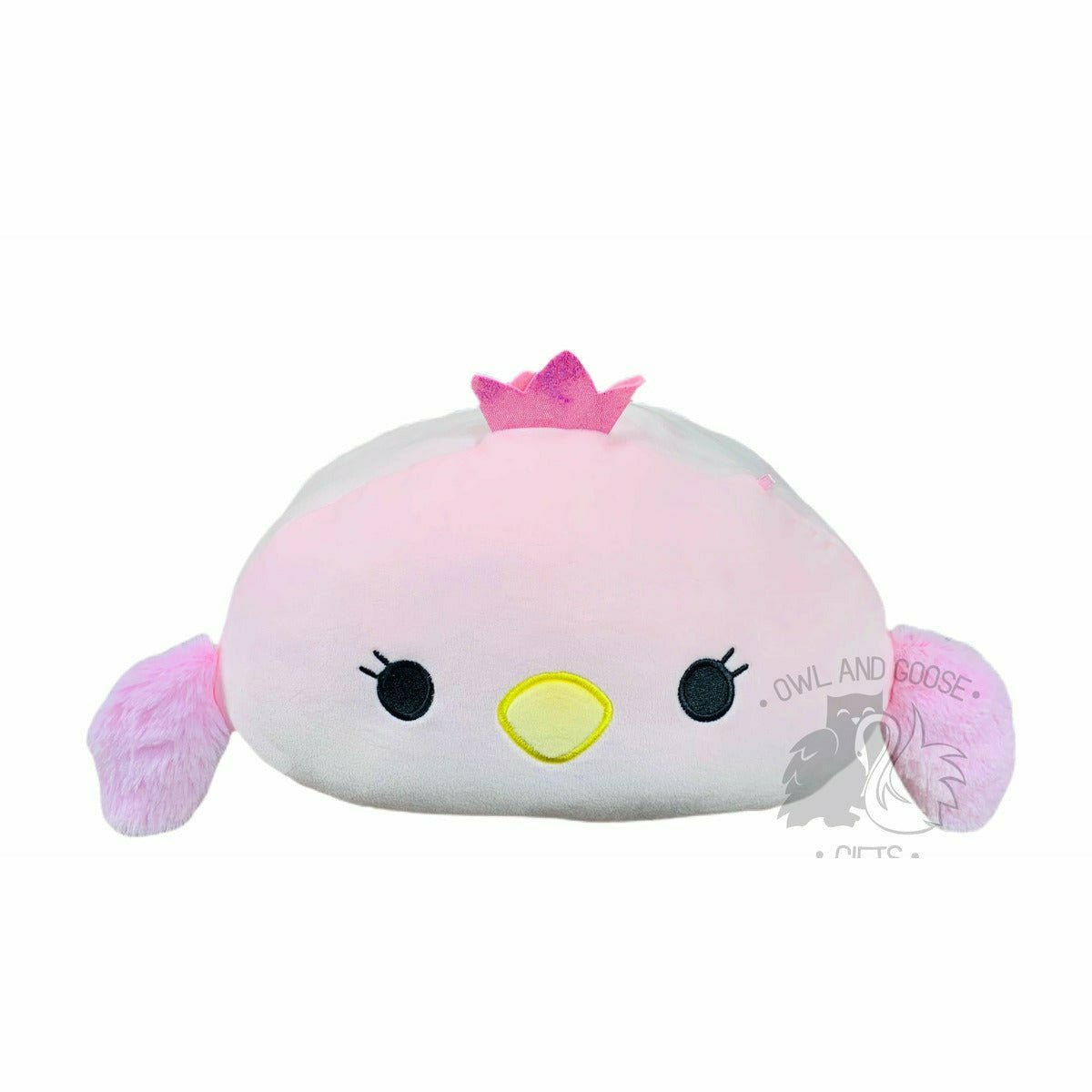 Squishmallow 8 Inch Suneetha the Pink Chick Stackable Plush Toy - Owl & Goose Gifts